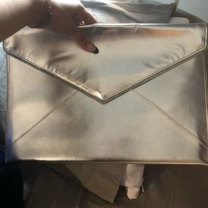 Rebecca Minkoff Metallic Silver Leo Laptop Case